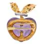 Vintage Buccellati Cabochon Amethyst 18K Two-Tone Gold Apple Brooch Pin