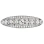  Antique Deco 6.55cts  Old European Diamond Platinum Filigree Brooch Bar Pin