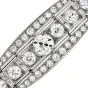  Antique Deco 6.55cts  Old European Diamond Platinum Filigree Brooch Bar Pin