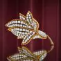 Vintage 9.80cts Diamond Flower 18k Gold  Platinum Brooch Pin