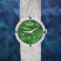 Piaget Vintage Green jade Dial Diamond Gold Ladies Watch