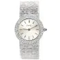 Piaget Double Row  Diamond silver Dial 18K Gold Ladies Watch