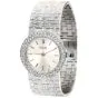 Piaget Double Row  Diamond silver Dial 18K Gold Ladies Watch