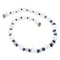 High Lustrous Pearl 5cts Diamond balls sapphire bead Gold Necklace