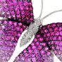 Estate Butterfly Pink Sapphire 18K Gold Pink Brooch Pin pendant