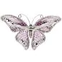 Estate Butterfly Pink Sapphire 18K Gold Pink Brooch Pin pendant