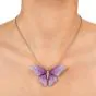 Estate Butterfly Pink Sapphire 18K Gold Pink Brooch Pin pendant