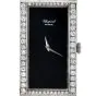 Chopard Diamond Onyx 18K White Gold Rectangular Vintage Winding  Ladies Watch