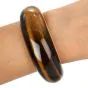 Roberto Coin Tiger's Eye Diamond 18K Yellow Gold Large Bangle Bracelet