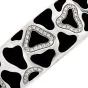 Roberto Coin Diamond Black Onyx 18K White Gold Bangle Bracelet