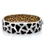 Roberto Coin Diamond Black Onyx 18K White Gold Bangle Bracelet