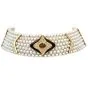 Cartier Citrine Pearl Diamond 18K Yellow Gold Choker Cuff Necklace