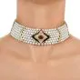 Cartier Citrine Pearl Diamond 18K Yellow Gold Choker Cuff Necklace