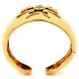 Verdura Maltese Cross Diamond Gemstones 18K Yellow Gold Enamel Bangle Bracelet