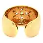 Verdura Maltese Cross Diamond Gemstones 18K Yellow Gold Enamel Bangle Bracelet