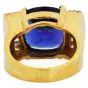 GIA Cushion Tanzanite 15.01cts Diamond 18K Gold Cocktail Ring |Dover Jewelry|
