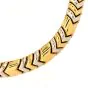 Bvlgari Spiga Bulgari 18K Two Tone Gold Chevron Link Choker Necklace