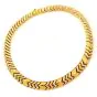Bvlgari Spiga Bulgari 18K Two Tone Gold Chevron Link Choker Necklace