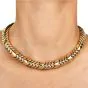 Bvlgari Spiga Bulgari 18K Two Tone Gold Chevron Link Choker Necklace