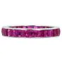 Modern Ruby 18K White Gold Stackable Eternity Band Ring