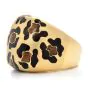 Roberto Coin 18K Yellow Gold Enamel Animallier Leopard Cocktail Ring