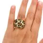 Roberto Coin 18K Yellow Gold Enamel Animallier Leopard Cocktail Ring
