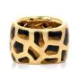 Roberto Coin Diamond Ruby Tigers Eye 18K Yellow GOld Animallier Giraffe Wide Band Ring