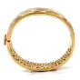 Roberto Coin Diamond Tiger's Eye 18K Yellow Gold Animallier Giraffe Wide Bangle Bracelet