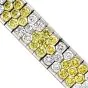 Estate 18.72ct Natural Fancy Yellow Diamond 18k Gold Bracelet