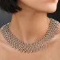 GARAVELLI Designer 7.40cts Diamond 18k Gold Cleopatra Lace Necklace