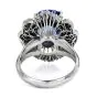 GIA 5.87ct No Heat Ceylon Cornflower Blue Sapphire Diamond Platinum Ballerina Cocktail Ring 