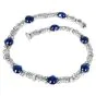 GIA Diamond Burma Sapphire Platinum Bracelet Necklace Set-Dover Jewelry