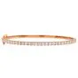 Natural 2.34ct Round Diamond 18K Gold Flex Bangle Bracelet-Dover Jewelry