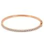 Natural 2.34ct Round Diamond 18K Gold Flex Bangle Bracelet-Dover Jewelry