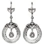 Deco Style Diamond Platinum Round Drop Sparkle Dangle Earrings