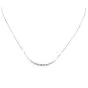 Estate 1.01cts Diamond 14K White Gold Graduated Diamond Pendant Link Chain Necklace