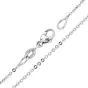 Estate 1.01cts Diamond 14K White Gold Graduated Diamond Pendant Link Chain Necklace