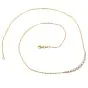 Estate Graduated 1.01cts Diamond 14K Yellow Gold Smile Pendant Chain Necklace