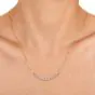 Estate Graduated 1.01cts Diamond 14K Yellow Gold Smile Pendant Chain Necklace