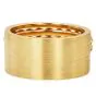 Estate Elegant Diamond 14K Yellow Gold Rope Wide Cigar Band Ring