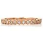 Estate Diamond Rose Gold Hexagonal Stackable Wedding Band Ring
