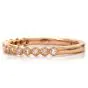 Estate Diamond Rose Gold Hexagonal Stackable Wedding Band Ring