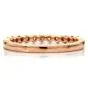 Estate Diamond Rose Gold Hexagonal Stackable Wedding Band Ring