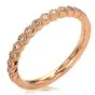 Estate Diamond Rose Gold Hexagonal Stackable Wedding Band Ring