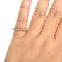 Estate Diamond Rose Gold Hexagonal Stackable Wedding Band Ring