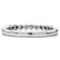 Estate Diamond White Gold Hexagon Stackable Wedding Band Ring 