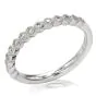 Estate Diamond White Gold Hexagon Stackable Wedding Band Ring 