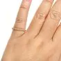 Estate Diamond 14K Yellow Gold Hexagonal Stackable Semi Eternity Band Ring 