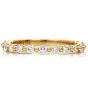 Estate Diamond 14K Yellow Gold Semi Eternity Modern Stackable Wedding Band