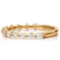 Estate Diamond 14K Yellow Gold Semi Eternity Modern Stackable Wedding Band